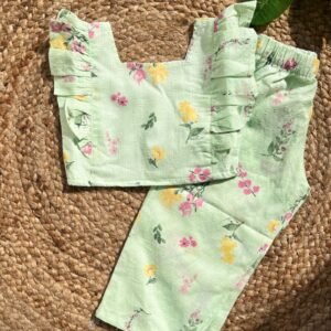 Pista green floral set